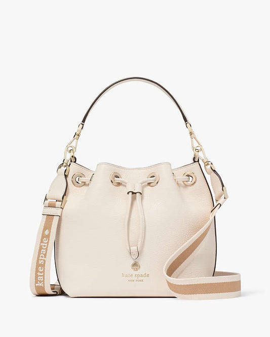 Kate Spade Emma Small Bucket Bag Parchment