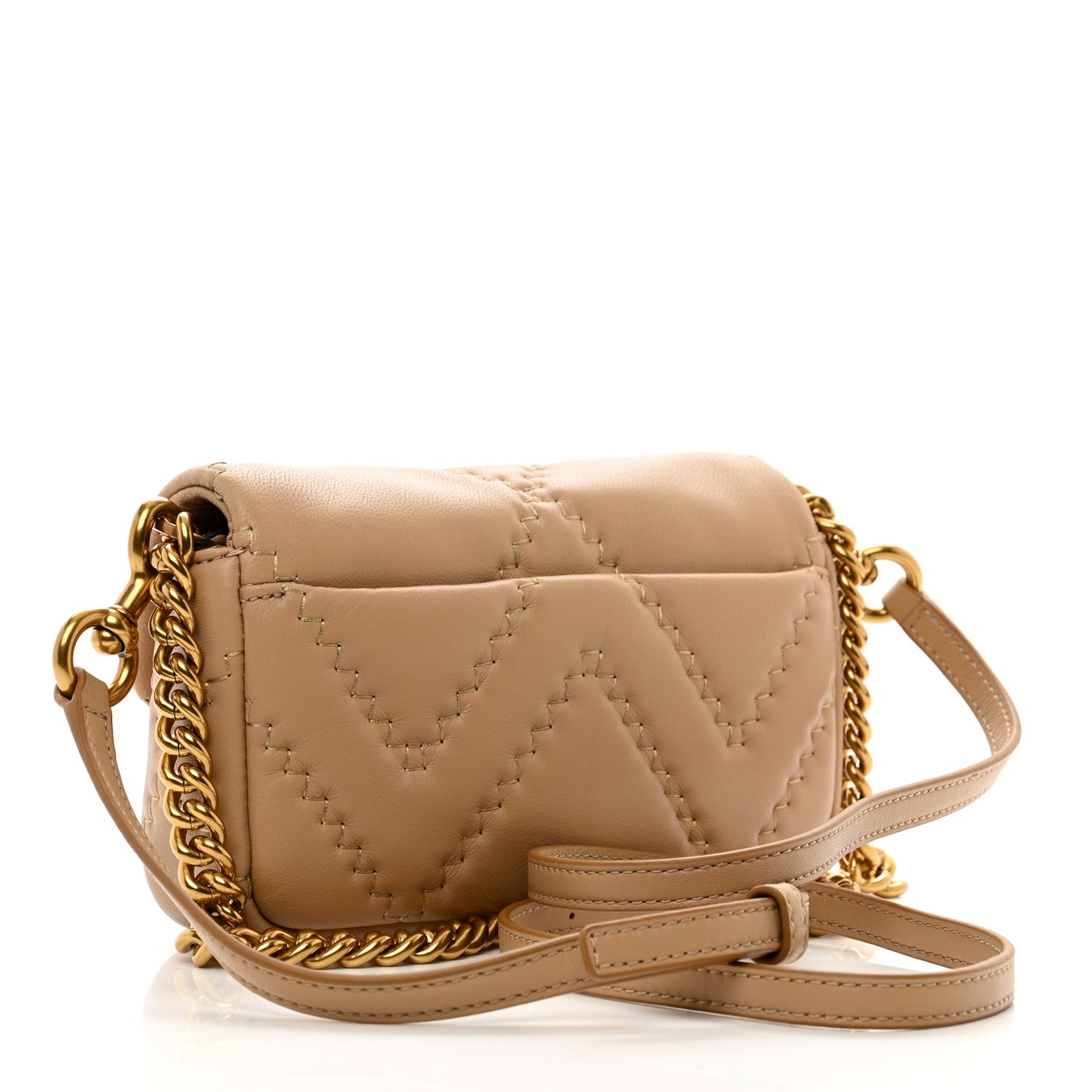 MARC JACOBS J Marc quilted leather small  crossbody bag Camel