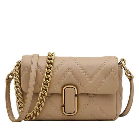 Marc Jacobs Quilted Leather J Marc Shoulder Bag Camel