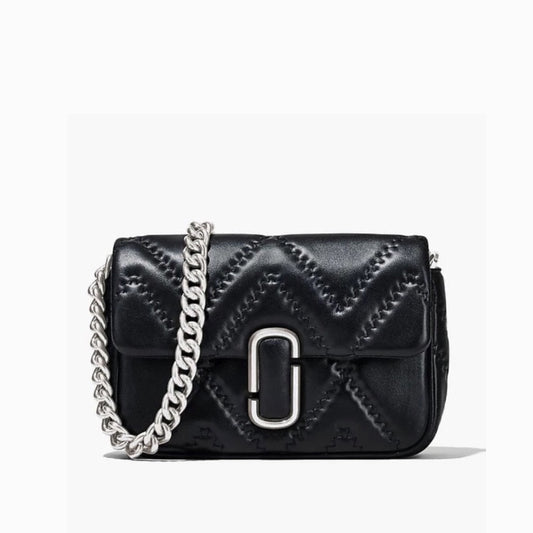MARC JACOBS J Marc quilted leather small  crossbody bag Black