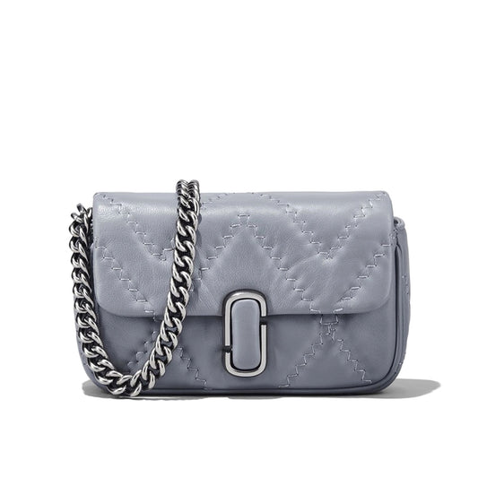 MARC JACOBS J Marc quilted leather small  crossbody bag Grey