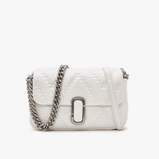 MARC JACOBS J Marc quilted leather small  crossbody bag White