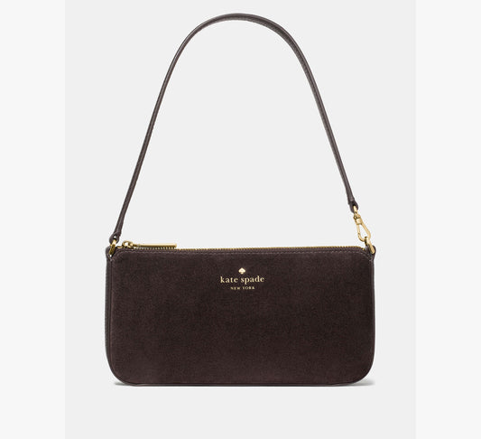 Gemini Convertible Wristlet Suede Hot Fudge