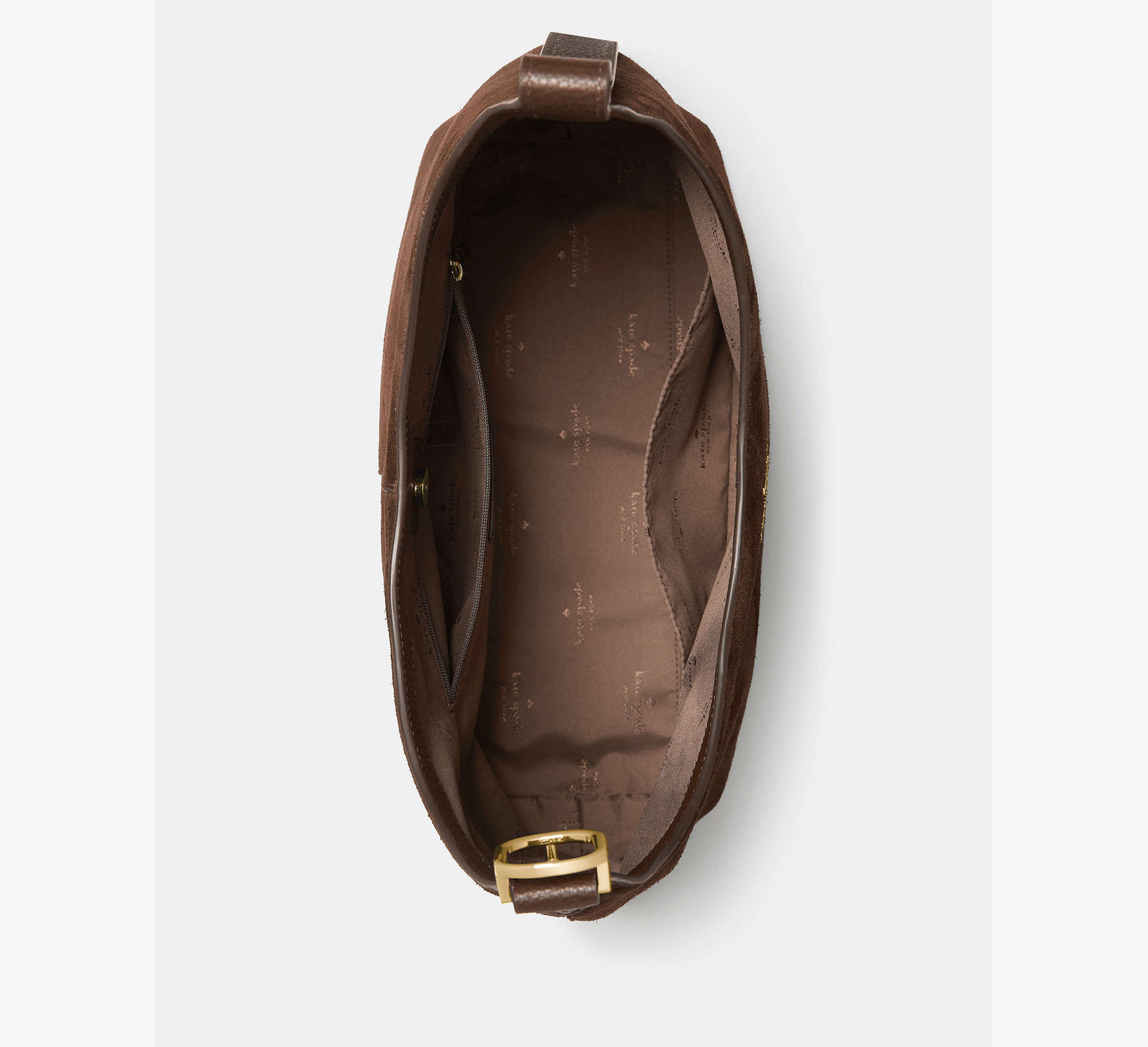 Kate Spade 454 Suede Large Shoulder Bag Hot Fudge