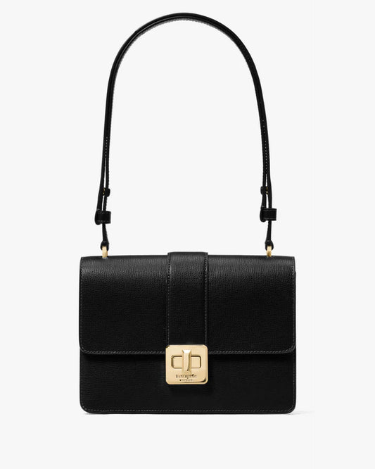 Kate Spade Phoebe Turnlock Shoulder Bag BLACK