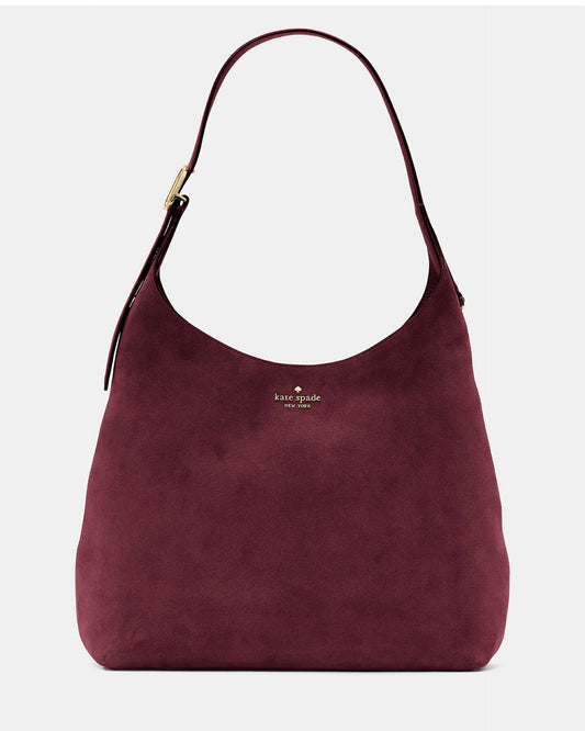 Kate Spade 454 Suede Large Shoulder Bag Merlot