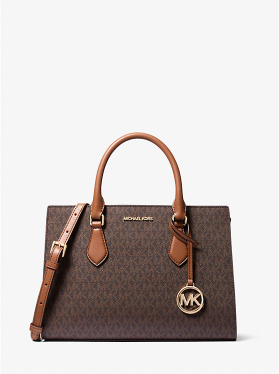 MICHAEL KORS Sheila Medium Brown Signature Satchel