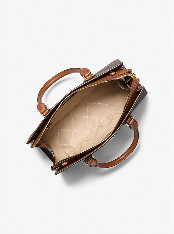 MICHAEL KORS Sheila Medium Brown Signature Satchel