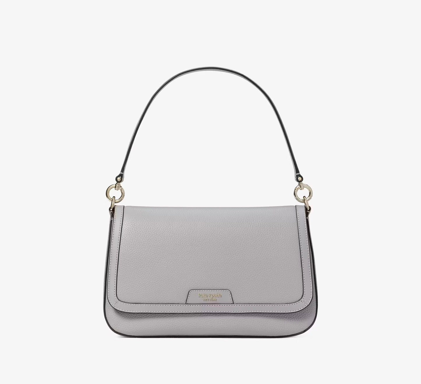 Kate Spade Hudson Flap Shoulder Bag Mountain Grey (Boutique)