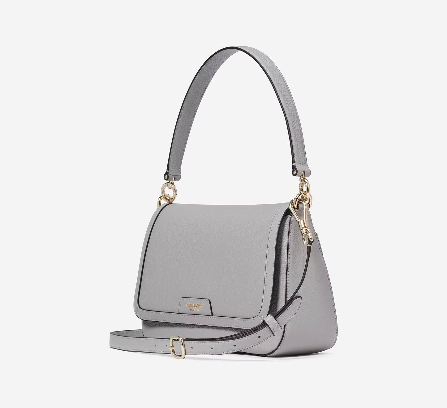 Kate Spade Hudson Flap Shoulder Bag Mountain Grey (Boutique)