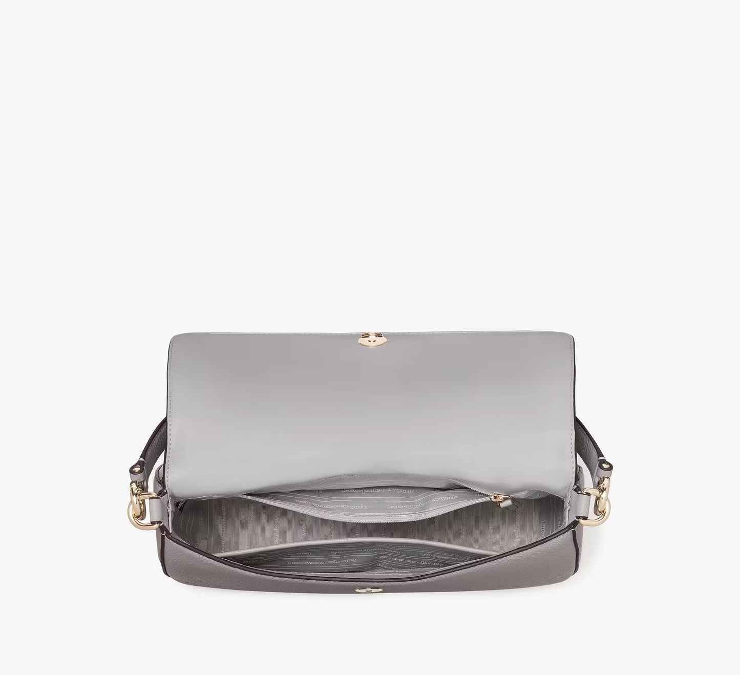 Kate Spade Hudson Flap Shoulder Bag Mountain Grey (Boutique)