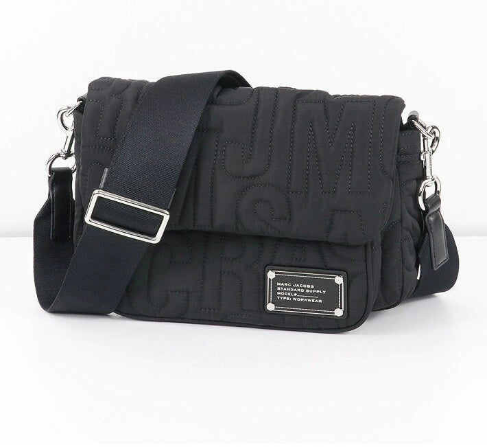 Marc Jacobs Jumbled Logo Messenger Black