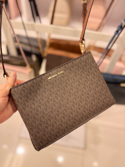 Michael Kors Trisha Crossbody Brown Signature